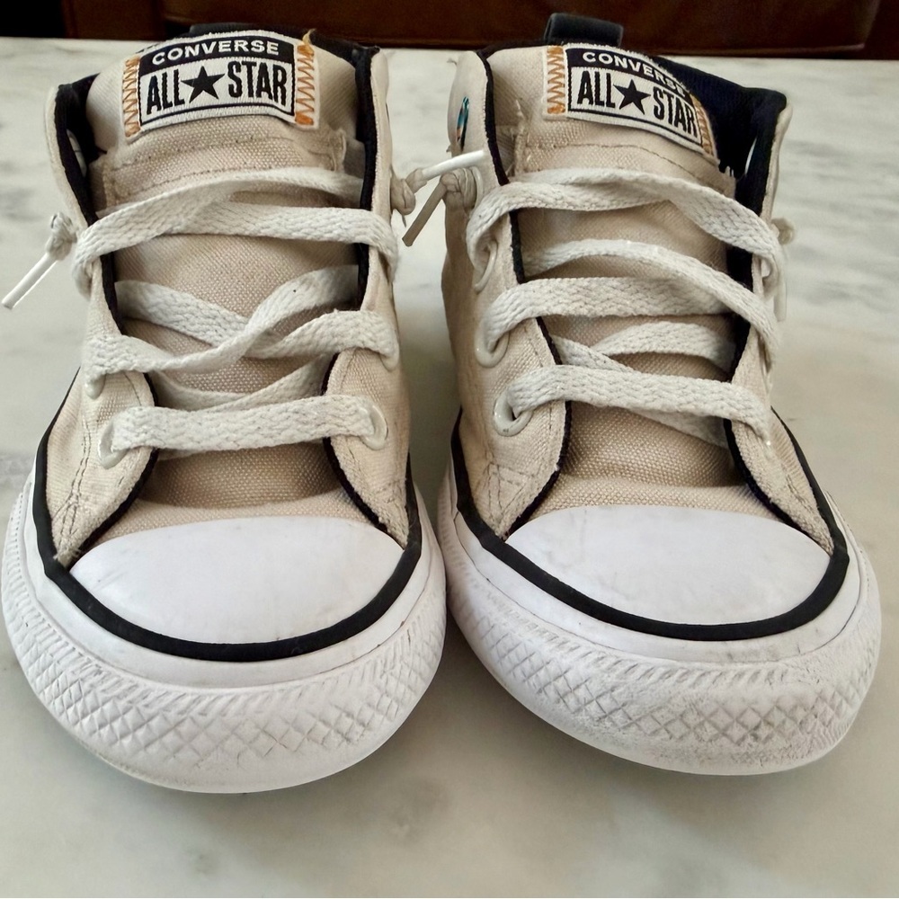 Converse Kids Sneakers - Beige and black - Size 13 (Little Kid) - Picture 6 of 8